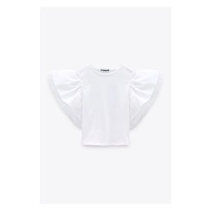 NWT Zara white ruffled top 🏷🤍